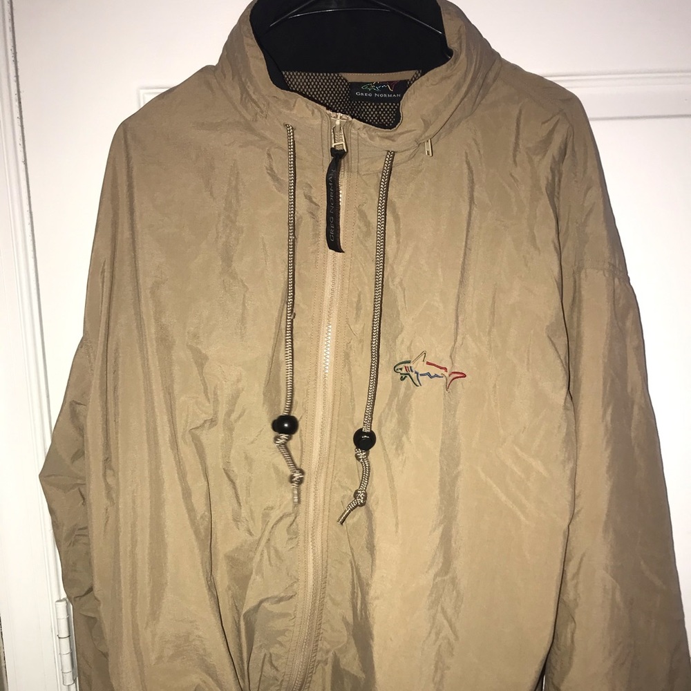 Greg Norman beige Essential Windbreaker size M